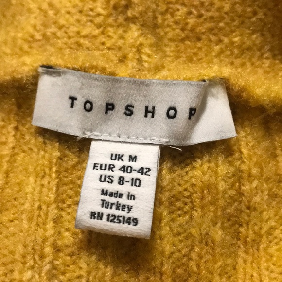 NWOT TOPSHOP Button Front Cardigan In Must… - Picture 5 of 6